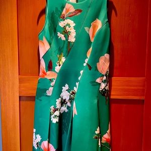 Green floral Ted Baker dress size 3 (8-10 US)